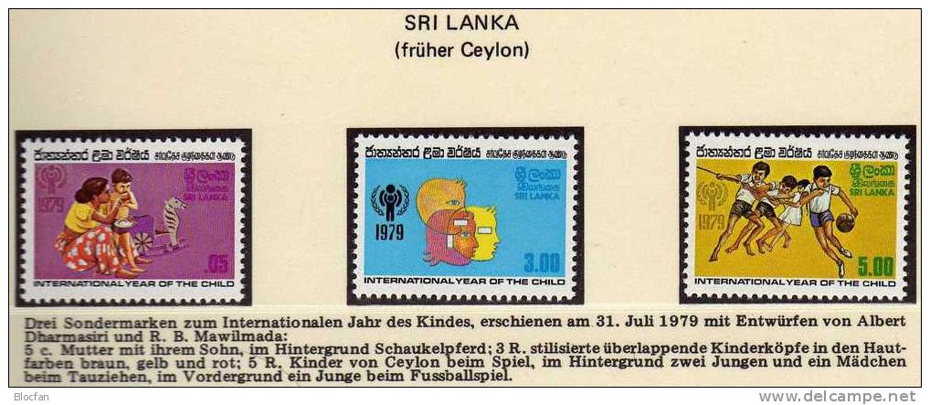 UNICEFJahr Des Kindes 1979 Sudan 358/0, Taiwan 1309/0, Sri Lanka 501/3 ** 5€ UN-Action Emblem With Children Set Of China - Collections, Lots & Series