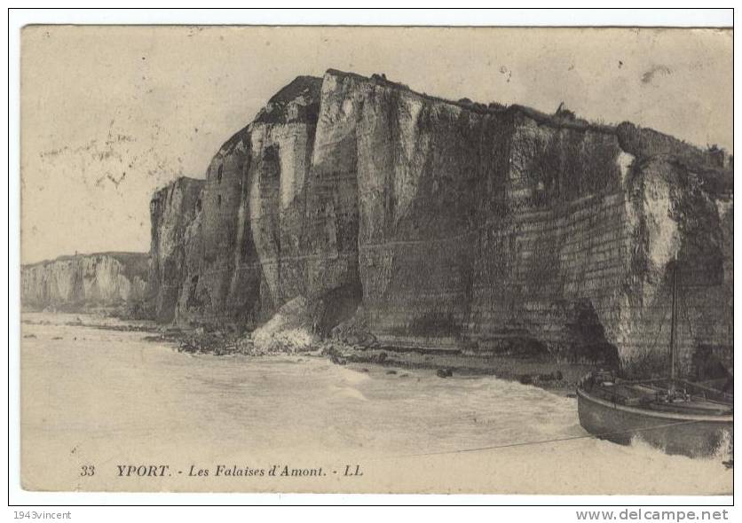 C 4512 - YPORT - 76 - Les Falaises  -   CPA 1924 - - Yport