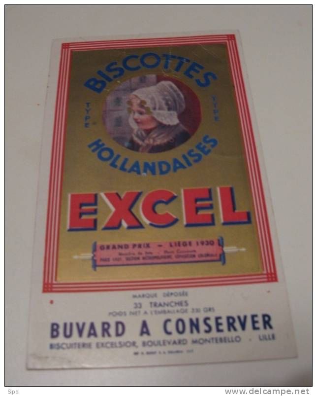 Excel -Biscottes Hollandaises - Buvard - Biscottes