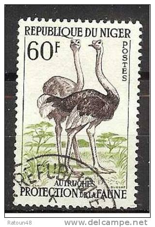 Autruche  - Oblitéré - NIGER - N° 106 - Y&T - Struisvogels