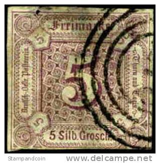 Thurn & Taxis #13 Used 5sgr Lilac From 1852 - Oblitérés