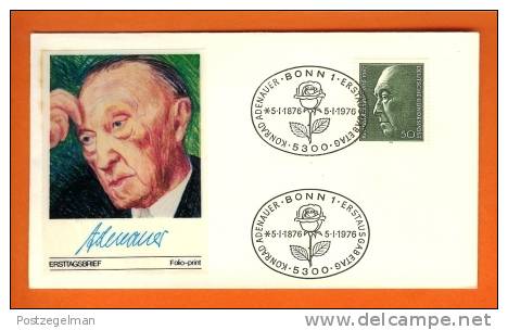 GERMANY 1976 FDC Konrad Adenauer 876 - Other & Unclassified