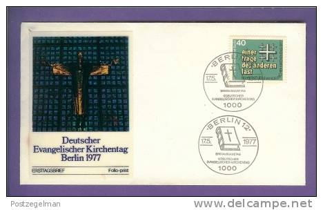 GERMANY-BERLIN 1977 FDC Evangelische Kirche 548 - Christentum