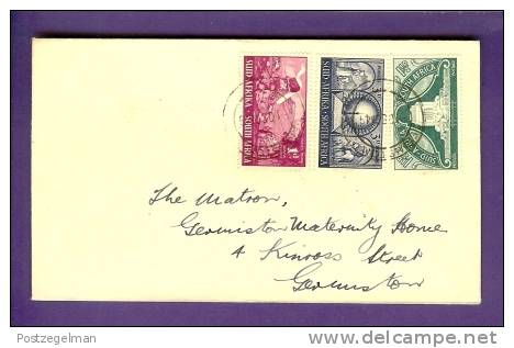 UNION SOUTH AFRICA 1949 Addressed FDC Voortrekkers 217-219 - FDC