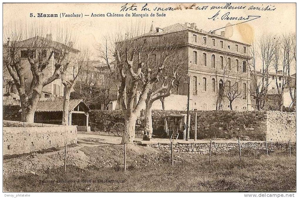 84/ MAZAN / ANCIEN CHATEAU DU MARQUIS DE SADE - Mazan