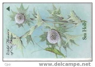 # JERSEY JER128 Sea Holly 2 Gpt 01.96 20000ex -fleurs,flowers- Tres Bon Etat - [ 7] Jersey Und Guernsey