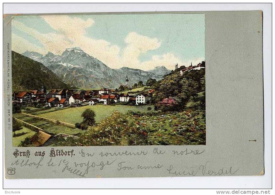 Cpa Gruss Aus ALTDORF - Kunzli 3766 - Altdorf