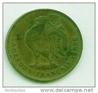 Monnaie 1943 Du Cameroun, 1 Franc, Cameroun Français Libre, Coq, Croix Lorraine, Honneur, Patrie - Camerun