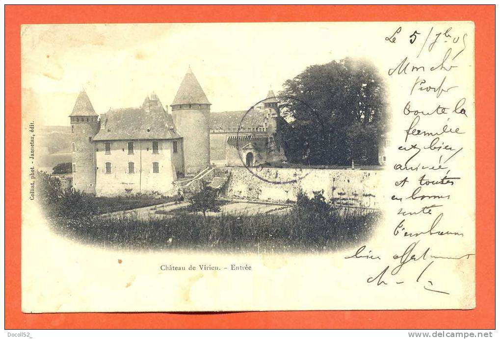 Dpt 38  Virieu " Chateau De Virieu - Entree " - Virieu