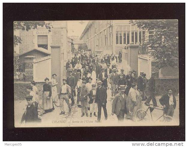 Chatou Sortie De L'usine Pathé édit.ND N° 135  Animée Photographie  & Phonographe Belle Carte - Chatou