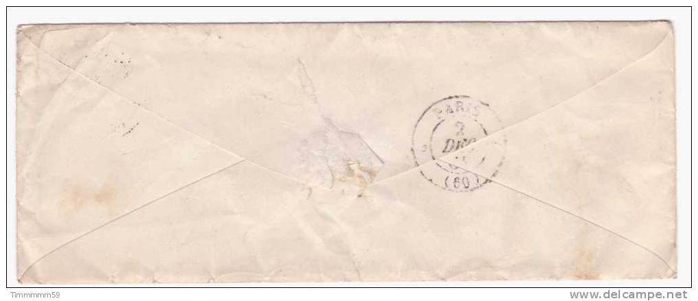 LT2892 N°14B Bleu/??? Sur Enveloppe Oblit PC 3053 ST ETIENNE(84) Pour PARIS - 1853-1860 Napoléon III