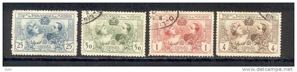 España   1907  .-  Y&T Nº    238/241 - Usados