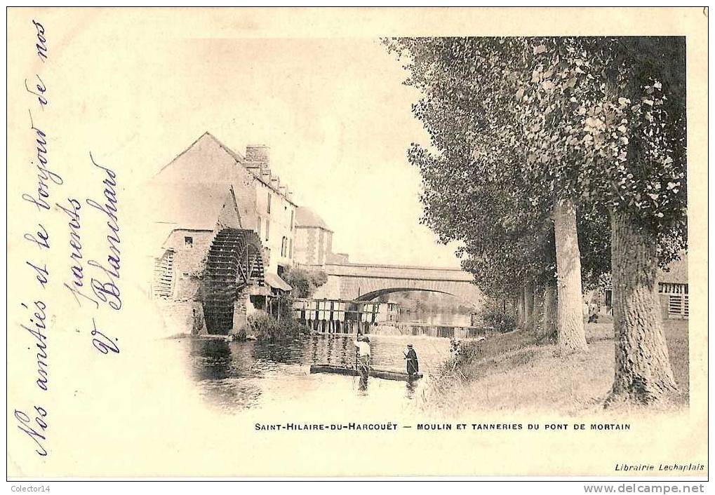 SAINT HILAIRE DU HARCOUET 1903  MOULIN ET TANNERIES DU PONT DE MORTAIN - Saint Hilaire Du Harcouet