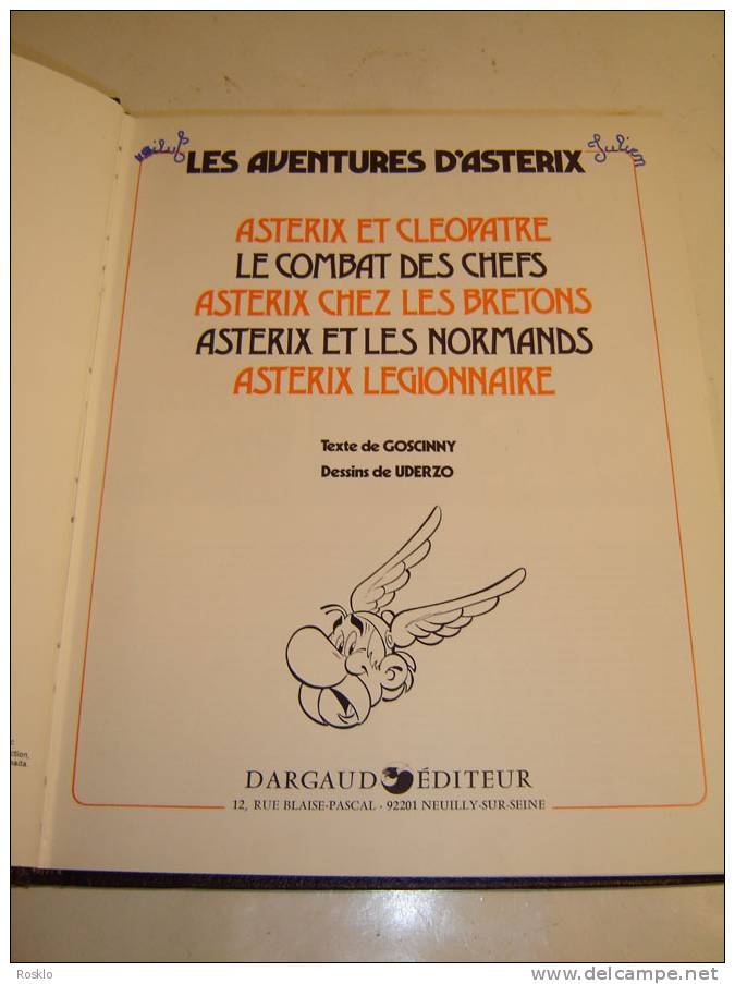 BD / ASTERIX  5 ALBUMS  EN 1 EDITION DARGAUD 1975 / TRES BEL  ETAT - Asterix