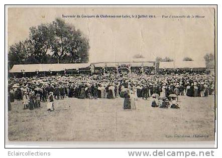 Chalonnes Sur Loire      49             Concours 2 Juillet 1911 Vue D'ensemble De La Messe - Plis -   (voir Scan) - Chalonnes Sur Loire