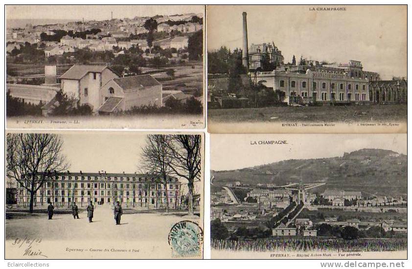 EPERNAY..1 Lot De 8 Cartes Dont Champagne Mercier..train - Epernay