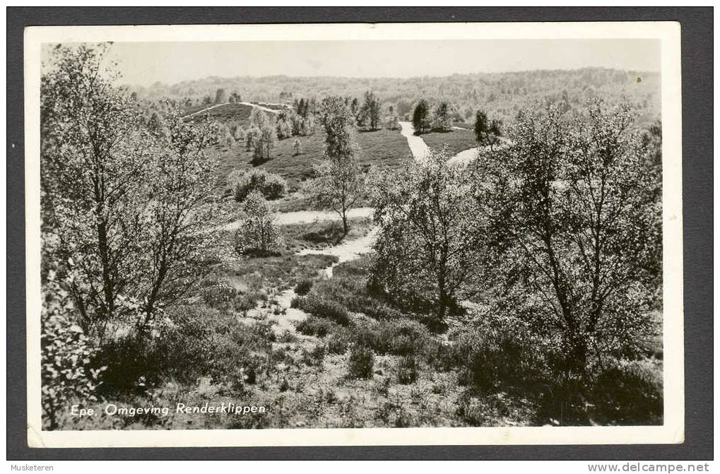 Netherlands Gelderland Epe Omgeving Renderklippen Deluxe EPE 1958 Cancel Echte Echt Foto Real Photo Card Karte - Epe