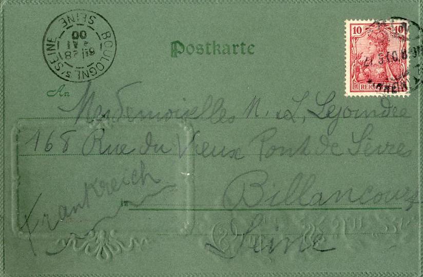 Allemagne - Gruss Aus Köln - Carte Gaufrée Vert Et Blanc Photographie - Cachets 1900 - OPF - Koeln