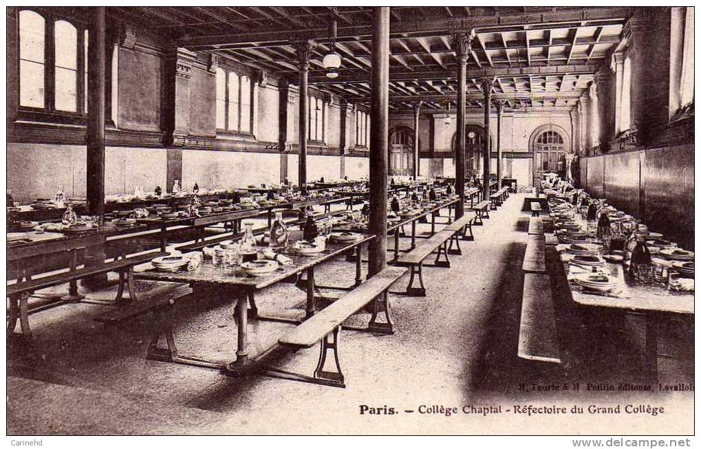 PARIS COLLEGE CHAPTAL REFECTOIRE - Enseignement, Ecoles Et Universités