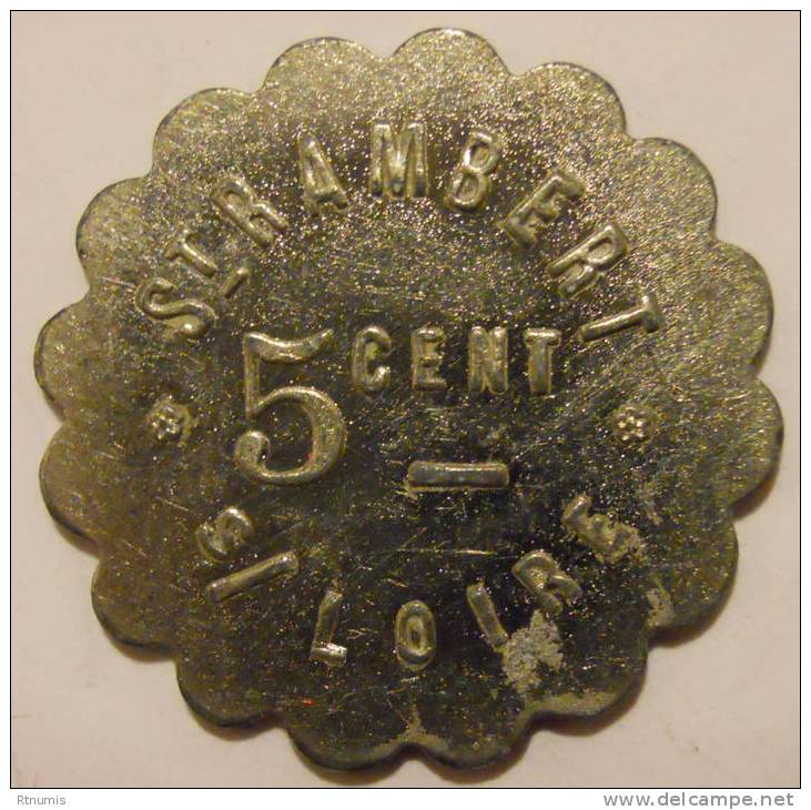 Saint-Just-Saint-Rambert 42 5 Centimes Vin Elie 10.2 SUPERBE - Monetary / Of Necessity