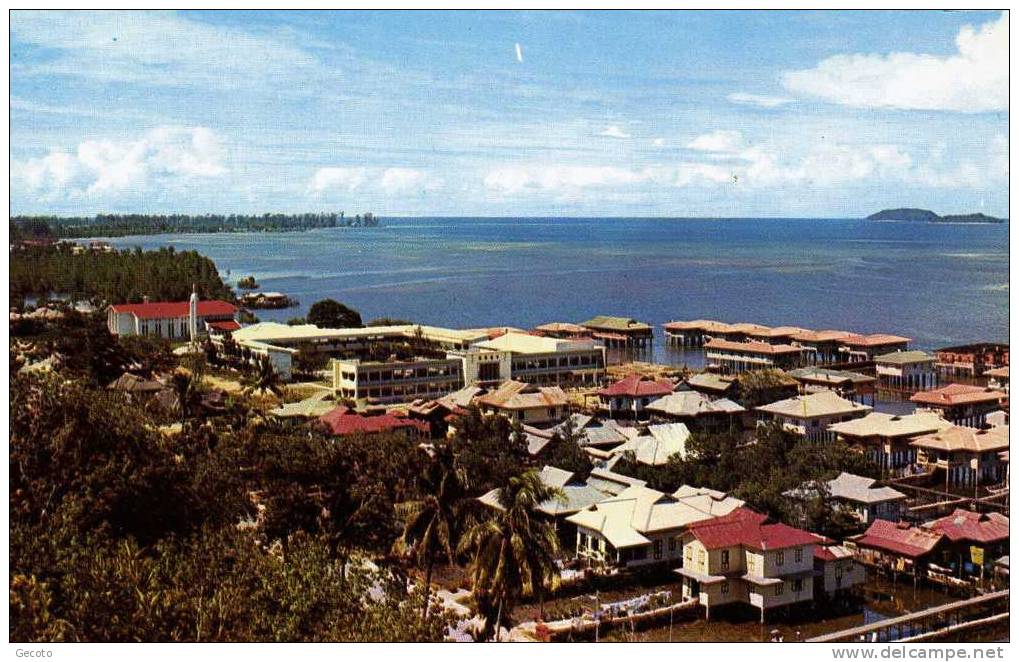 Borneo : Kampong  Ayer & Chung Wah School Jesselton - Maleisië