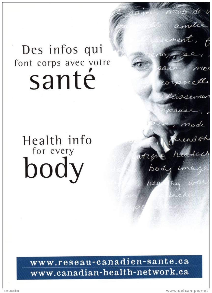 Canada Santé Healh Prevention Reseau Canadien De Santé Canadian Health Network - Cartoline Moderne