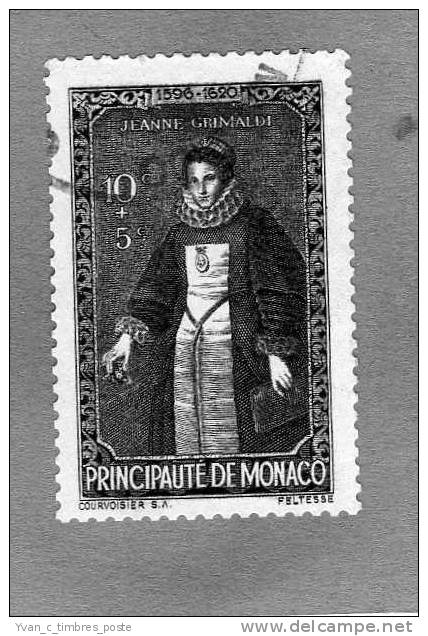 MONACO TIMBRE N° 236 OBLITERE PRINCES ET PRINCESSES JEANNE GRIMALDI PAR BERNARDIN MIMAULT - Used Stamps