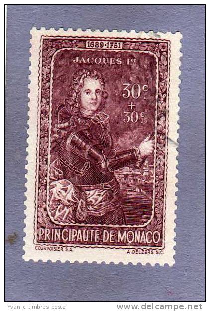 MONACO TIMBRE N° 238 OBLITERE PRINCES ET PRINCESSES JACQUES 1ER - Used Stamps