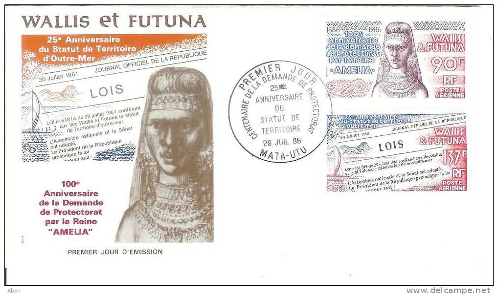 FDC 665  WALLIS Et FUTUNA - PA 151 Et 152  STATUT Du TERRITOIRE - FDC