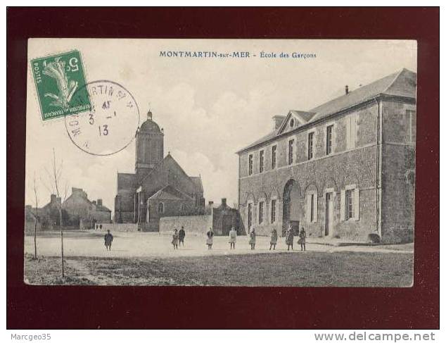 Montmartin Sur Mer école Des Garçons Pas D'édit. Animée Belle Carte - Montmartin Sur Mer