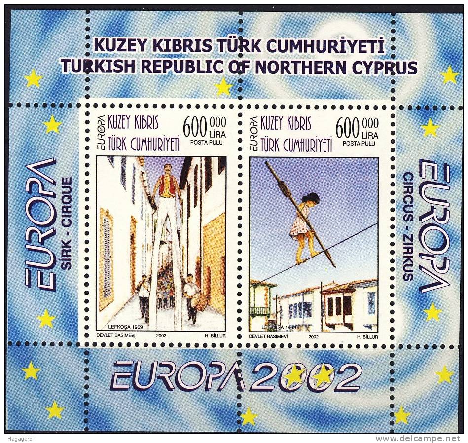 #Cyprus/Turkish 2002. EUROPE/CEPT: Circus. S/s. Michel Bl. 20. MNH(**) - 2002