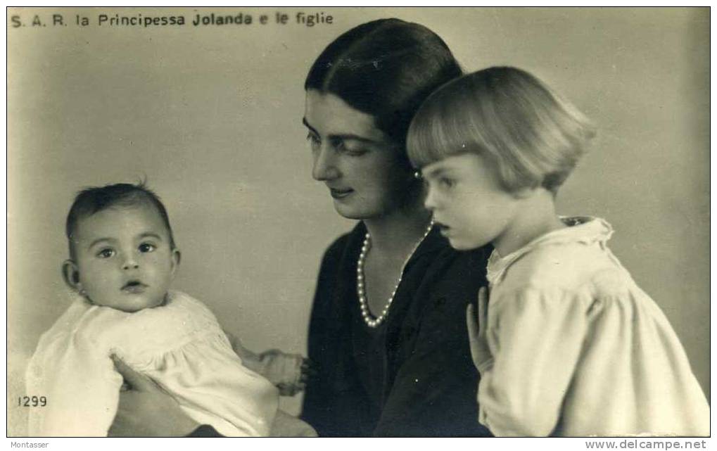 SAVOIA. S.A.R. La Principessa Jolanda E Le Figlie. Non Vg. Anni '30. - Königshäuser