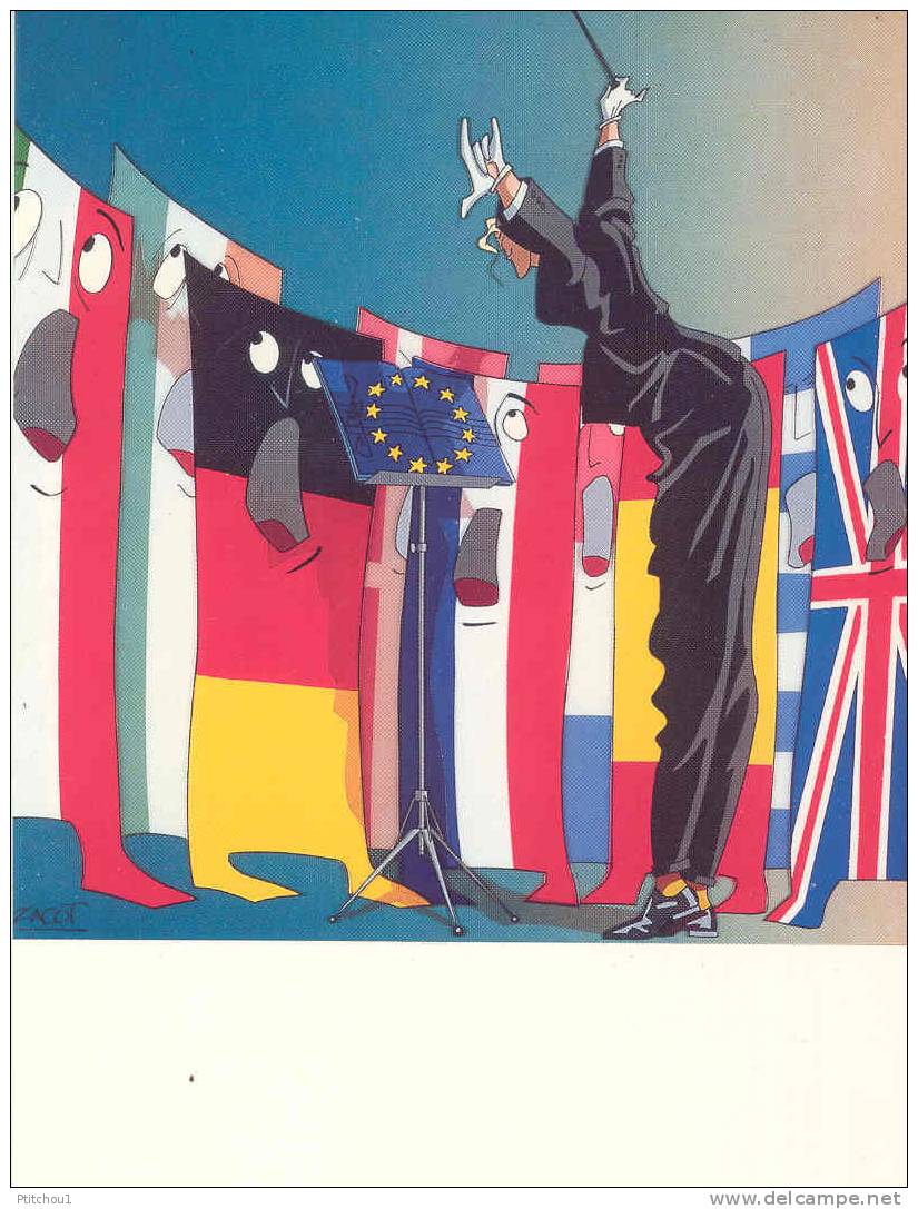 Clés Pour L\\'Europe UNE UNION INEDITE  Carte Illustrée Par  ZACOT 1992 - Evènements