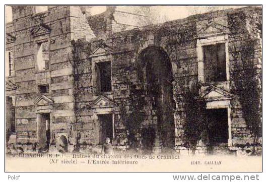Bidache - Ruines Du Chateau Des Ducs De Gramont - L' Entree Interieure  (A154) - Bidache