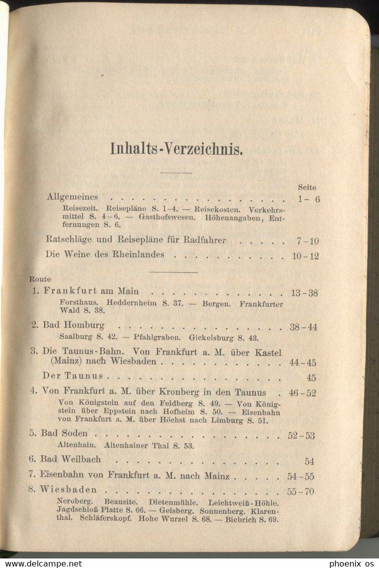 GERMANY - RHEINLANDE, Meyers Reisebucher, 1899. - Germany (general)