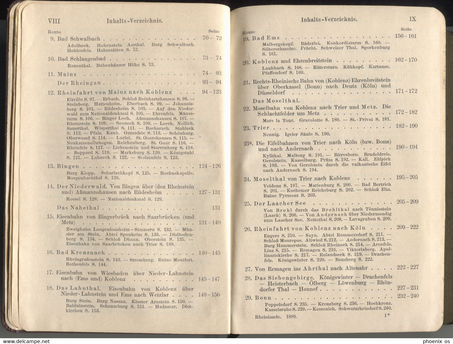 GERMANY - RHEINLANDE, Meyers Reisebucher, 1899. - Deutschland Gesamt