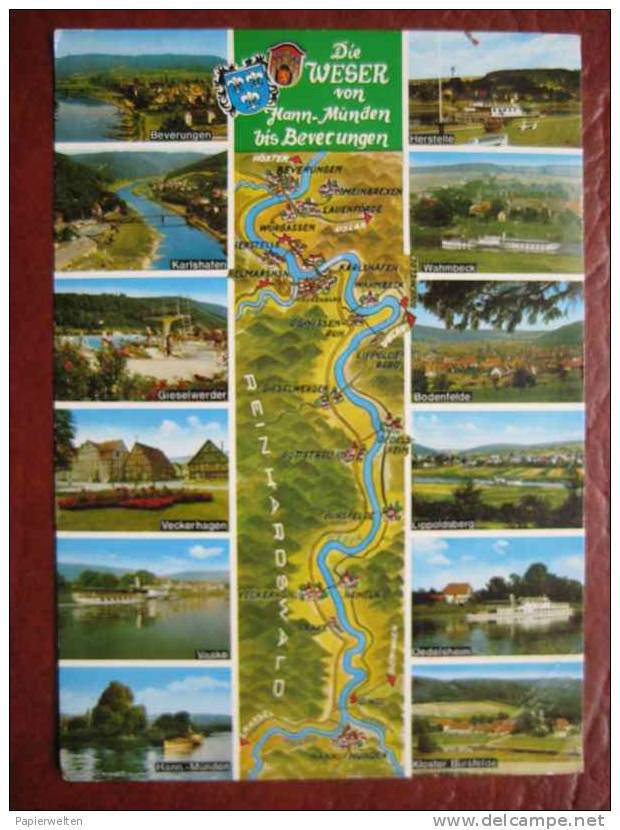 Beverungen - Mehrbildkarte Die Weser - Beverungen