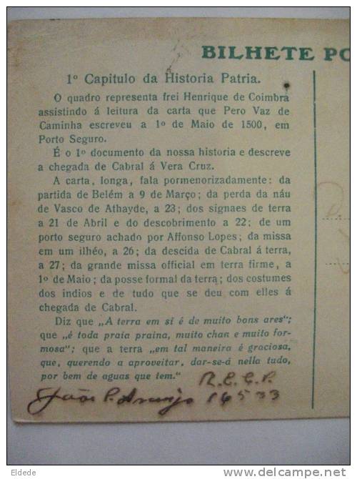 A Leitura Do 1o Capitulo De Historia Patria  Texte Au Dos Voyage A Cuba - Autres & Non Classés