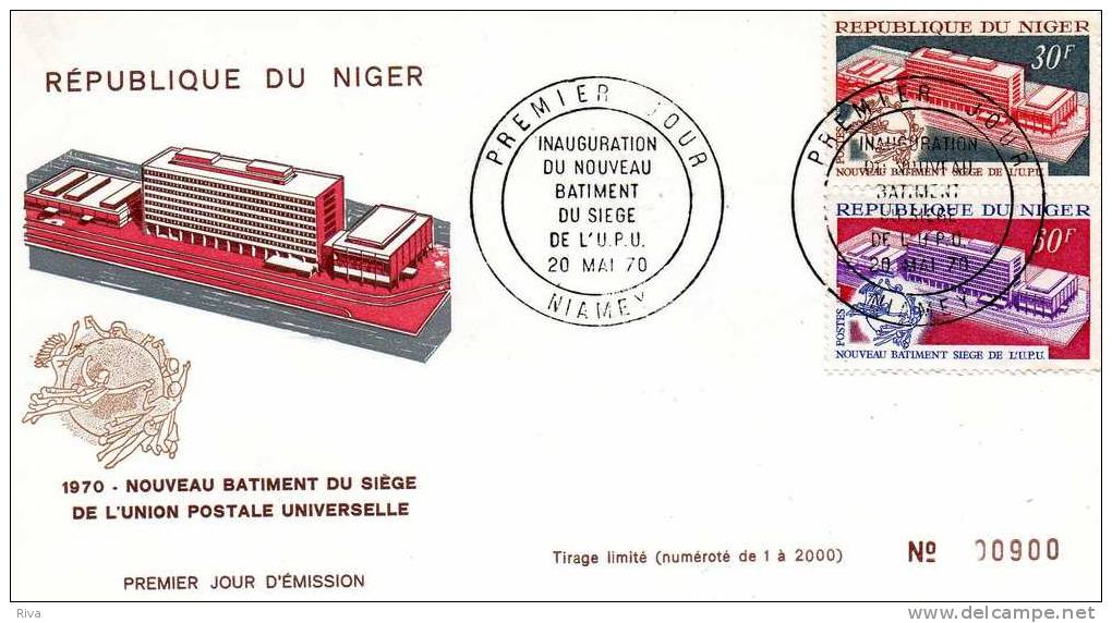 République Du NIGER ( Nouveau Batiment En 1° Jour Du 20/5/1970  Tir / Limité - Otros & Sin Clasificación