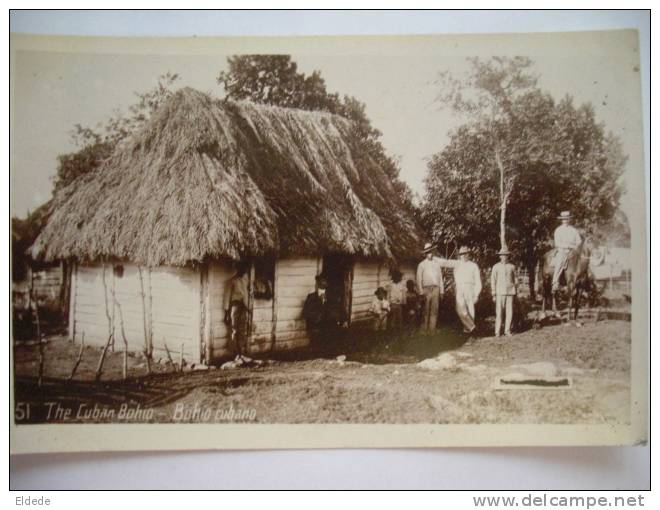 The Cuban Bohio Bohio Cubano Habitation Typique Campagne Cubaine R. Photo Undivided Back - Cuba