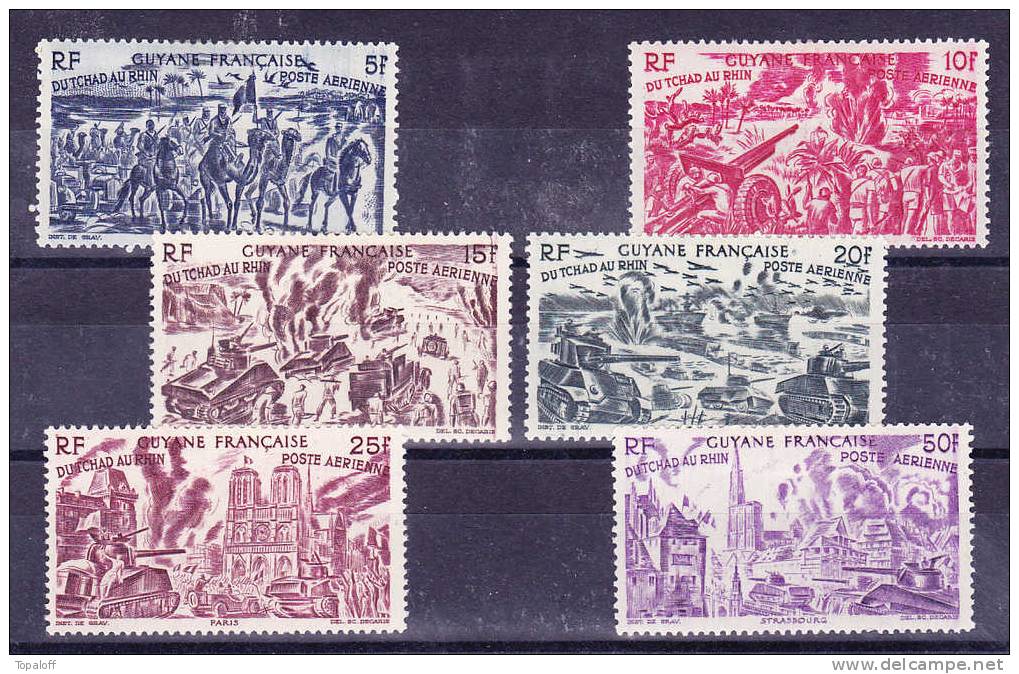 GUYANE  N° 29/34 PA  Neufs Charnières - Unused Stamps
