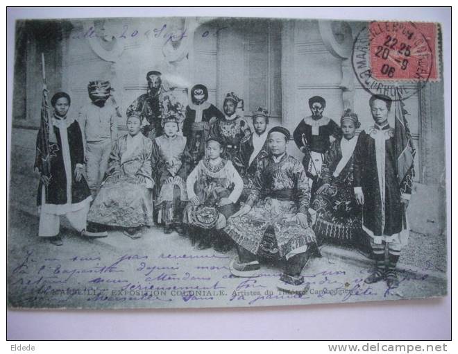 Artistes Du Theatre Cambodgien A L Exposition Coloniale De Marseille 1906 - Cambodge