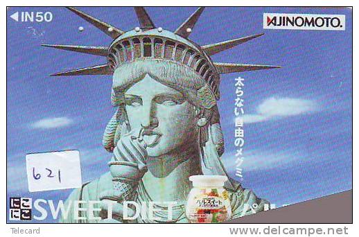 Japan Phonecard  * LIBERTY STATUE  (621)  New York USA * Telefonkarte Japan - Landschappen