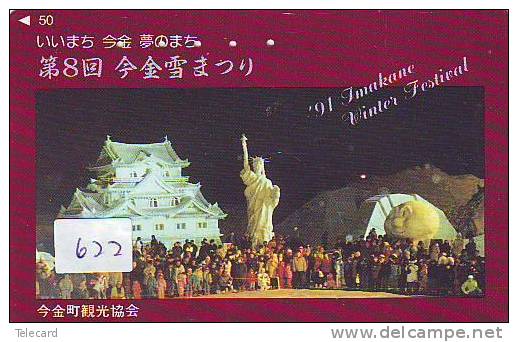 Japan Phonecard  * LIBERTY STATUE  (622)  New York USA * Telefonkarte Japan - Landschappen