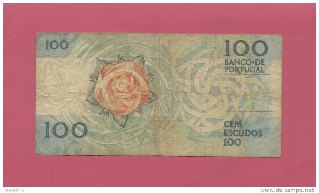 Billet De Banque Nota Banknote Bill 100 CEM ESCUDOS FERNANDO PESSOA PORTUGAL 1988 - Portogallo