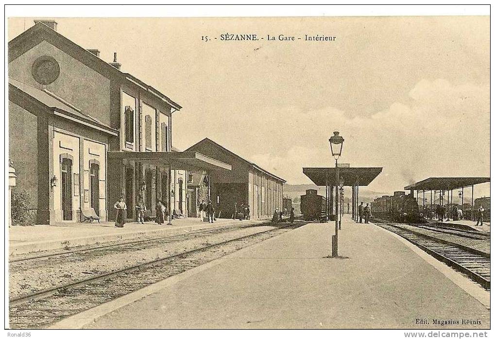 Cp 51 SEZANNE La Gare Intérieur ( Ligne De Chemin De Fer , Train Et Wagons ) - Sezanne