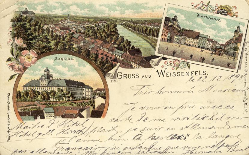 Allemagne - Gruss Aus Weissenfels - Cachets Postaux 1898 - Weissenfels