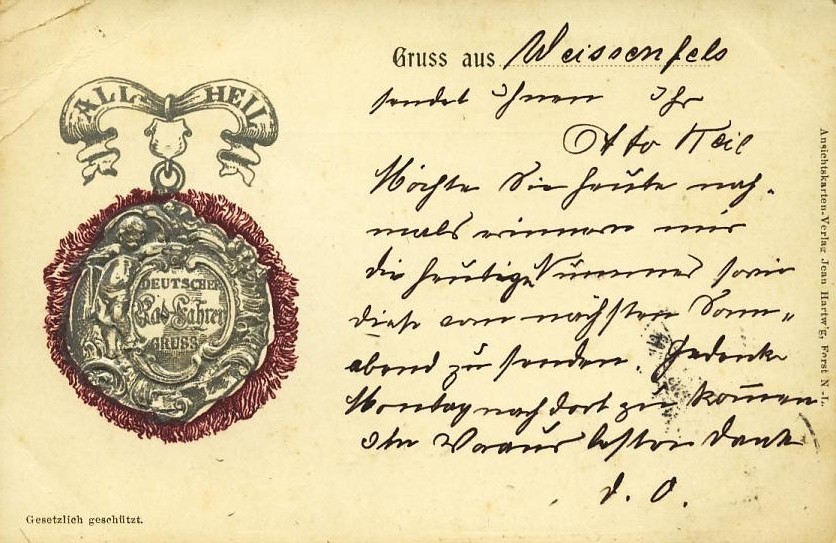 Allemagne - Gruss Aus Weissenfels - Blason Carte Gauffrée - Beaux Cachets Poste 1900 Voir Scans - Weissenfels