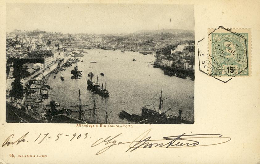 Portugal - Porto - Alfandega E Rio Douro - Port - Bâteaux - Affranchissement 1903 - Porto
