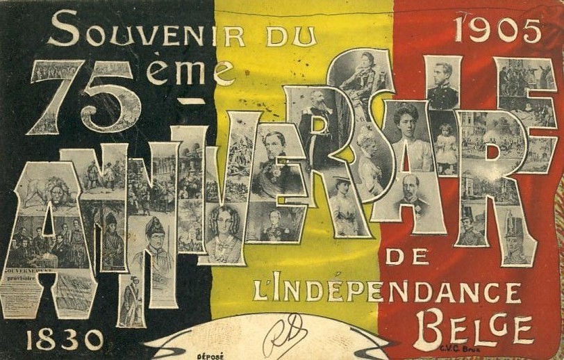 Histoire - Belgique - Royauté - Drapeau Indépendance - Cachets Poste Carignan 08 Ardennes 1905 - Histoire